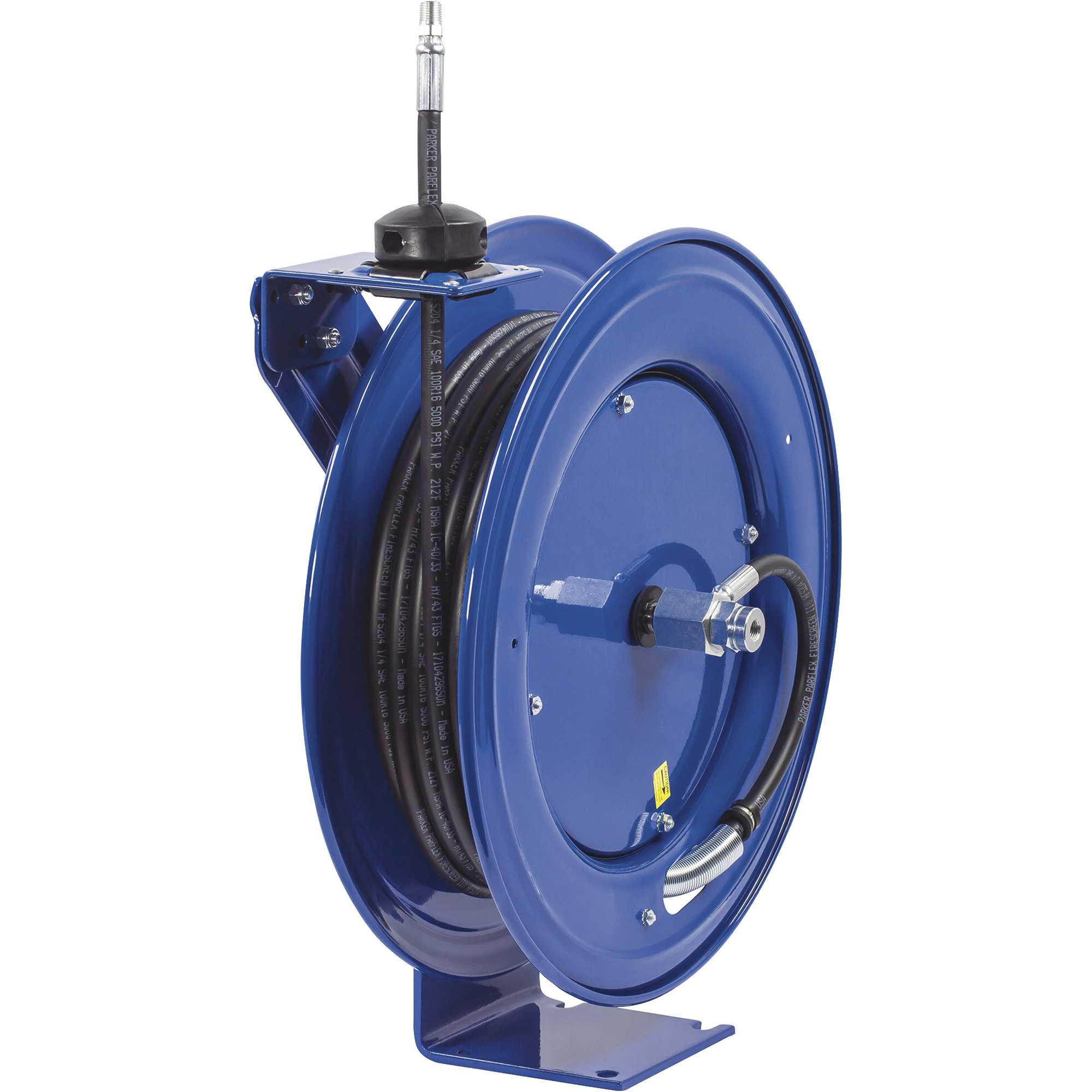 Coxreels Grease Hose Reel, 1/4in. x 50ft. Hose, 5,000 PSI, Model# HP-N-150
